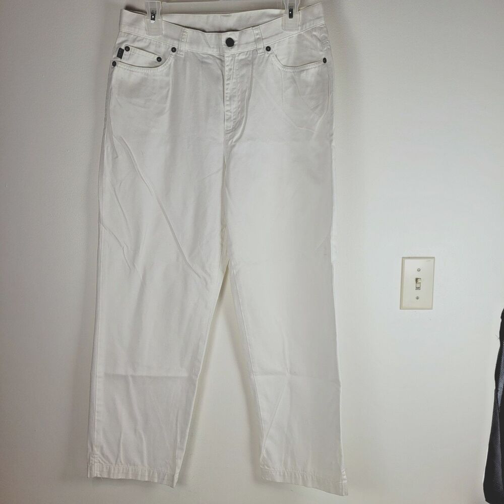 Vintage Lauren Jean Co Ralph Lauren Women's Size 8 White High Rise Pants Classic